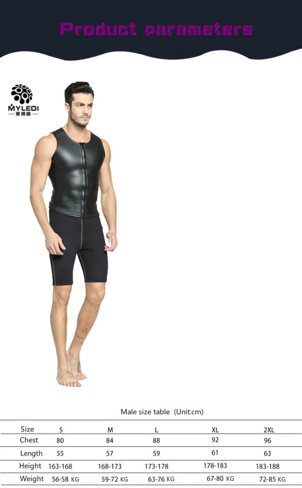 2MM Neoprene wetsuit vest smooth Skin CR diving vest extra Elastic Diving  Suit Submersible Size s-xxl