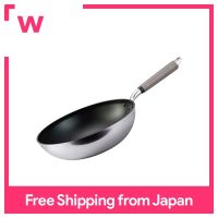 Hokurigualumi Lightweigh Non-Stick กระทะทอด24Cm ด้ามไม้ | แก๊ส,เครื่องทำความร้อน/DAIKIN Silkware/ผลิตจากญี่ปุ่น/A-2817โยน Senlen