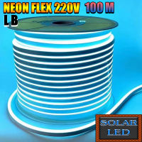 LED Neon Flex LED ไฟเส้น ประดับตกแต่งในบ้าน หรือนอกบ้าน ไฟบ้าน ไฟรถ กันน้ำ ทนแดด ทนฝน(100 เมตร) คุ้มค่าที่สุดแถมปลั๊ก 5เส้น สีLB