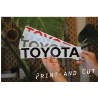 สติ๊กเกอร์แต่งรถ งานไดคัท ลาย TOYOTA  มีหลายสี มีหลายขนาดให้เลือก