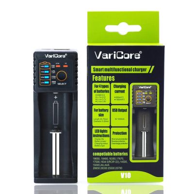 2023 VariCore V10 LCD 1.2 V / 3V / 3.7V / 4.25 V18650/26650/18350/16340/18500/  AA AAA NiMH lithium Battery Charger LED Strip Lighting