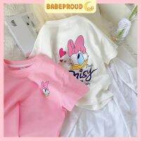 BABEPROUD เสื้อแขนสั้นสำหรับเด็กผู้หญิงทารกเสื้อยืดสำหรับเด็กผู้หญิงสำหรับเด็กดิสนีย์1-8ปี