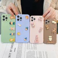 Silicone Case for Funda Samsung Galaxy A03S A13 A03 Core A53 A33 5G Cases Kawaii 3D Bear Rabbit Phone Back Cover Capinha Women