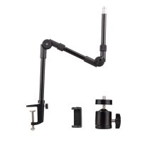 +【】 Desk Mount 360 Ball Head Adjustable Photography Flexible Camera Video Recording Live Streaming Aluminum Alloy Webcam Stand