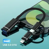 【Popular】 2in อะแดปเตอร์ OTG 1 USB 3.0สำหรับ13 12 11 Pro Max สำหรับสายอะแดปเตอร์โทรศัพท์มือถือ