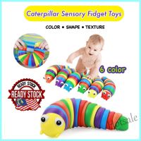 【hot sale】 ✔❐ C01 Caterpillar Toy Colorful Big Eyes Fidget Toys Baby Sensory Toy Educational Toys for Kids Stress Relief Toys Mainan Baby