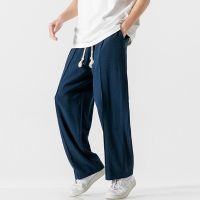 Chinese Cotton And Linen Harem Jogging Pants Mens Straight Sweatpants Mens Casual Spring And Summer Mens Outdoor Pants