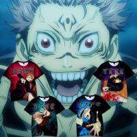 เสื้อยืดแขนสั้นพิมพ์ลาย Jujutsu Kaisen สําหรับผู้ชาย