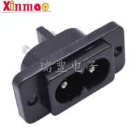 5/10Pcs IEC320 C8 Black 2 Terminal Power Plug Inlet Socket AC 250V 2.5A Switch socket