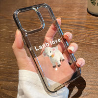 For IPhone 14 Pro Max IPhone Case Thickened TPU Soft Case Clear Case Shockproof Cute Sheep Compatible with For 13 12