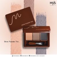 ? ที่เขียนคิ้วเนื้อกึ่งครีม มิสส์ เอ็ม บราว พาวเดอร์ ทรีโอ ขนาด 3x1.6 กรัม MYSS M Brow Powder Trio 3x1.6 g. พาเลท   [ ลดล้างสต๊อก ]