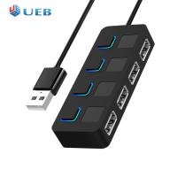 แฟชั่น4พอร์ต USB ความเร็วสูง2.0 Hub อะแด็ปเตอร์หลายประเภทสำหรับโน็คบุคตั้งโต๊ะคอมพิวเตอร์