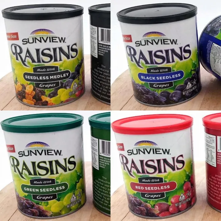 有机葡萄干 SUNVIEW Raisins Jumbo Size (Mix / Red / Black / Green) 425g Lazada