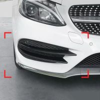 Front Fog Lights Trim Strips Bumper Lip Splitter Spoiler for C Class W205 C180 C200 C250 C260 C300