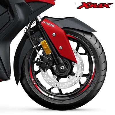 ForYAMAHA XMAX 300 XMAX 250 Xmax 125อุปกรณ์เสริมรถจักรยานยนต์ล้อสติกเกอร์แถบสะท้อนแสงชุดรูปลอกตกแต่งยางขอบ