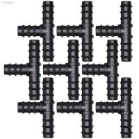 ▦❒ 10PCS Garden Irrigation 16mm Barbed Tee Watering Connector for Micro Dripping System1/2 PE Pipe Tubing Hose Fitting