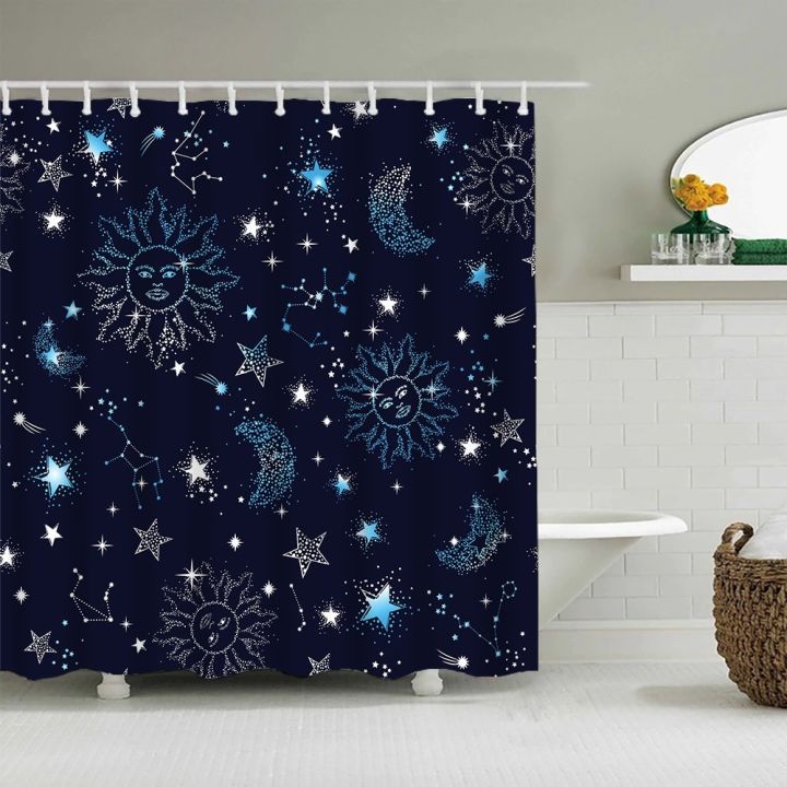 baltan-home-ly1-starry-sky-galaxy-moon-sun-shower-curtain-constellation-mystery-night-bathroom-curtain-waterproof-polyester-hook-digital-printing