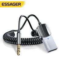 【hot】 EssagerBluetooth Aux Car Bluetooth Receiver USB to 3.5mm Jack Audio Music Mic Handsfree for