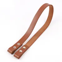 PU Leather Purse Handle Replacement Strap With Button For Handles DIY Craft Making Bag