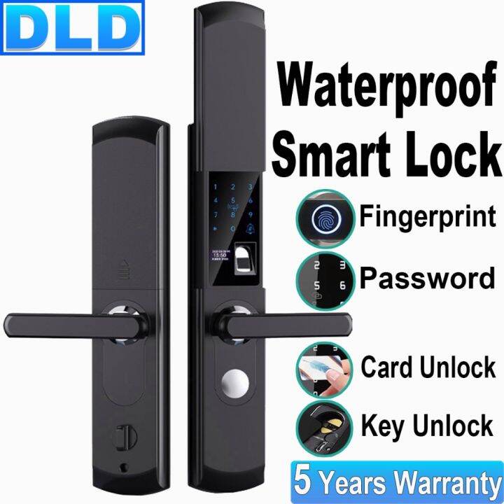 new DLD Digital Lock Waterproof Smart Door Lock Set 100PCS Fingerprint
