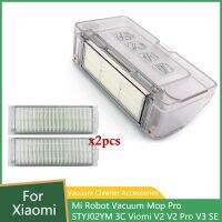 Dust Box HEPA Filter Kits For Xiaomi Mijia Mop Pro STYJ02YM 3C Viomi V2 V2 Pro V3 SE Robot Vacuum Cleaner Dust Bin Replacement