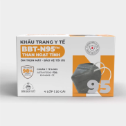 Khẩu Trang Bông Bạch Tuyết N95 4 lớp - Than Hoạt Tính 20 cái hộp