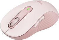 Logitech Signature M650 Wireless Mouse - For Small to Medium Sized Hands, 2-Year Battery, Silent Clicks, Customizable Side Buttons, Bluetooth, for PC/Mac/Multi-Device/Chromebook - Rose Rose Right Handed Small-Medium Size