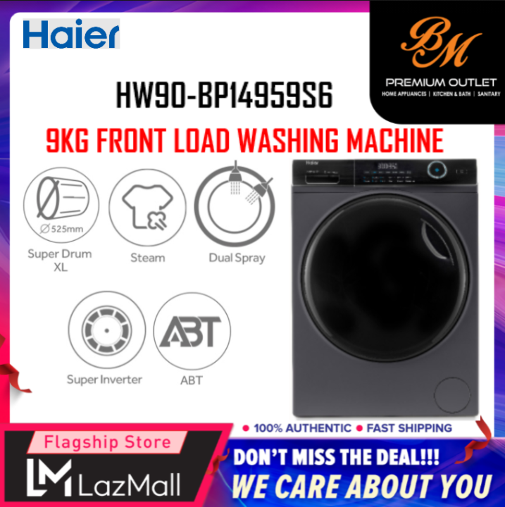 Haier [ HW90-BP14959S6 ] 9KG Front Loading Inverter Washing Machine ...