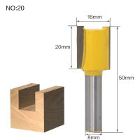 1 ชิ้น 8mm Shank ไม้เราเตอร์บิตตรง end mill trimmer ทําความสะอาดล้างตัดมุมรอบ cove กล่องบิตเครื่องมือ Milling Cutte RCT