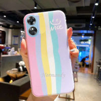 เคสแบบเรียบง่าย A18 OPPO 4G 2023คู่ลายสายรุ้งสุดสร้างสรรค์เคสมือถือ TPU Silicagel Softcase สำหรับ OPPOA18 4G บางพิเศษโปร่งใสฝาหลัง