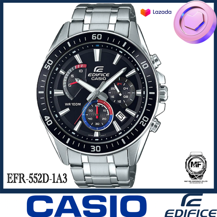 casio-edifice-นาฬิกาข้อมือผู้ชาย-สายสแตนเลส-รุ่น-efr-552d-1a3-สีดำ-ของใหม่ของแท้100-ประกันศูนย์เซ็นทรัลcmg-1-ปี-จากร้าน-m-amp-f888b