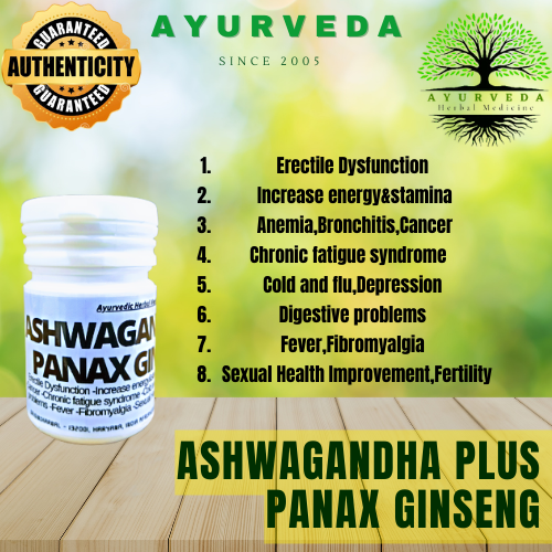 Ayurveda Kapsul 100 Ashwagandha Plus Panax Ginseng 30 Biji ORIGINAL