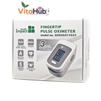 Health Impact Fingertip Pulse Oximeter เครื่องวัดออกซิเจนปลายนิ้วรับประกัน 3 ปี