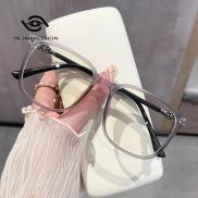 JN IMPRESSION Retro TR90 Large Oval Frame Driving Glasses Fashion Ultra