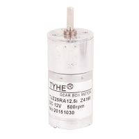 Uxcell กล่องเกียร์ทรงกระบอก Dc 12V 500Rpm แรงบิดสูงความเร็วต่ำบัดกรี