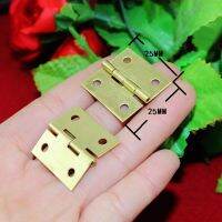 Yellow Metal Cabinet Door Luggage Hinge4 Holes DecorFurniture DecorationAntique Vintage Old Style25x25mm40Pcs