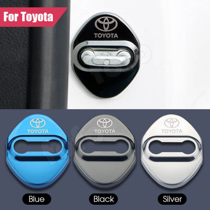 4Pcs Car Door Lock Protector Stainless Steel Door Protector for Toyota Corolla Vios Camry