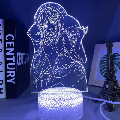 Genshin Impact Child Night Light Led Color Changing Usb Battery Powered Usb Lamp Gawr Gura Game Room Decor Unique Gift for Gamer