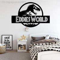 Wall stickers♦☽ 13guejudroto1971 Adesivos de parede dinossauro decalque em vinil para decoração quarto infantis jurassic world nome personalizado