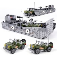 LCM3 Landing Ship Military WW2 Model Building Blocks Army Boat Bricks Warship US Weapon Kids Toys For Children Gifts Boys Adults