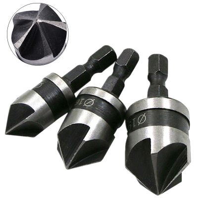 12/16/19mm Countersink Boring Drill Bit Set for Wood Metal Hex Shank Woodworking Chamfer Drill Bit Cutter Metal Drilling Bits