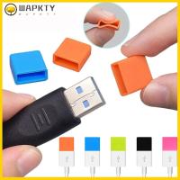 WAPKTY ซิลิโคนทำจากซิลิโคน ฝาครอบกันฝุ่น USB ตัวผู้ ป้องกัน-ฝุ่น สีทึบทึบ ที่อุดปลั๊ก ตัวหยุดสายข้อมูล ส่วนขยายการชาร์จ ตัวหยุดสายเคเบิลข้อมูล