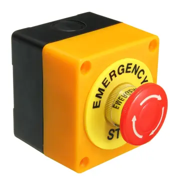 22mm/16mm Emergency Stop E-Stop Switch Protection Seat Button