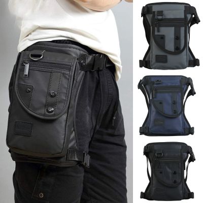 Men Nylon Drop Legs Bags Fashion Hip Waist Pack Thigh Bum Packs Multifunction Tactical Riding Male Shoulder Messenger Bag Running Belt