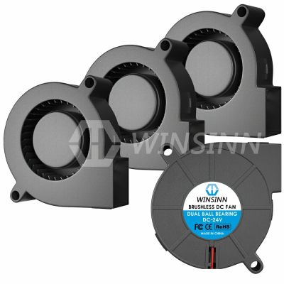 ✖✎ WINSINN 50mm Fan 5V 12V 24V 3D Printer Micro Blower 5015 Hydraulic / Dual Ball Bearing Brushless Cooling 50x15mm 2PIN [4-Pack]
