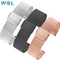 Stainless steel watch strap for men and women thin steel strap Suitable for DW Casio Fiyta Omega Mido