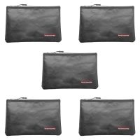 5X Fireproof Money Safe Document Bag. NON-ITCHY Silicone Coated Fire &amp; Water Resistant Safe Cash Bag. Fireproof