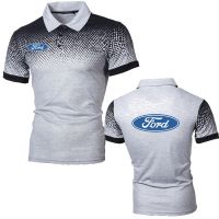 Ford car logo print High Quality Mens Polo Shirt Oversized T-Shirt S-5XL Summer Lapel Business Mens Shirt Short Sleeve