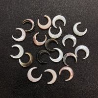 【HOT】 Natural Sea Shell Bead Moon Shape Black Shell Pendant Mother Shell Pearl for DIY Jewelry Necklace Bracelet Earring Accessories