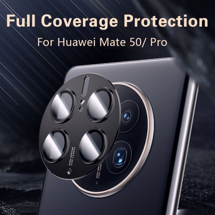 2023ใหม่-กระจกป้องกันโลหะเต็มเลนส์กล้องถ่ายรูปสำหรับ-huawei-เมท50-mate50-pro-50pro-50e-โทรศัพท์ป้องกันรอยขีดข่วนอุปกรณ์ฟิล์มป้องกัน